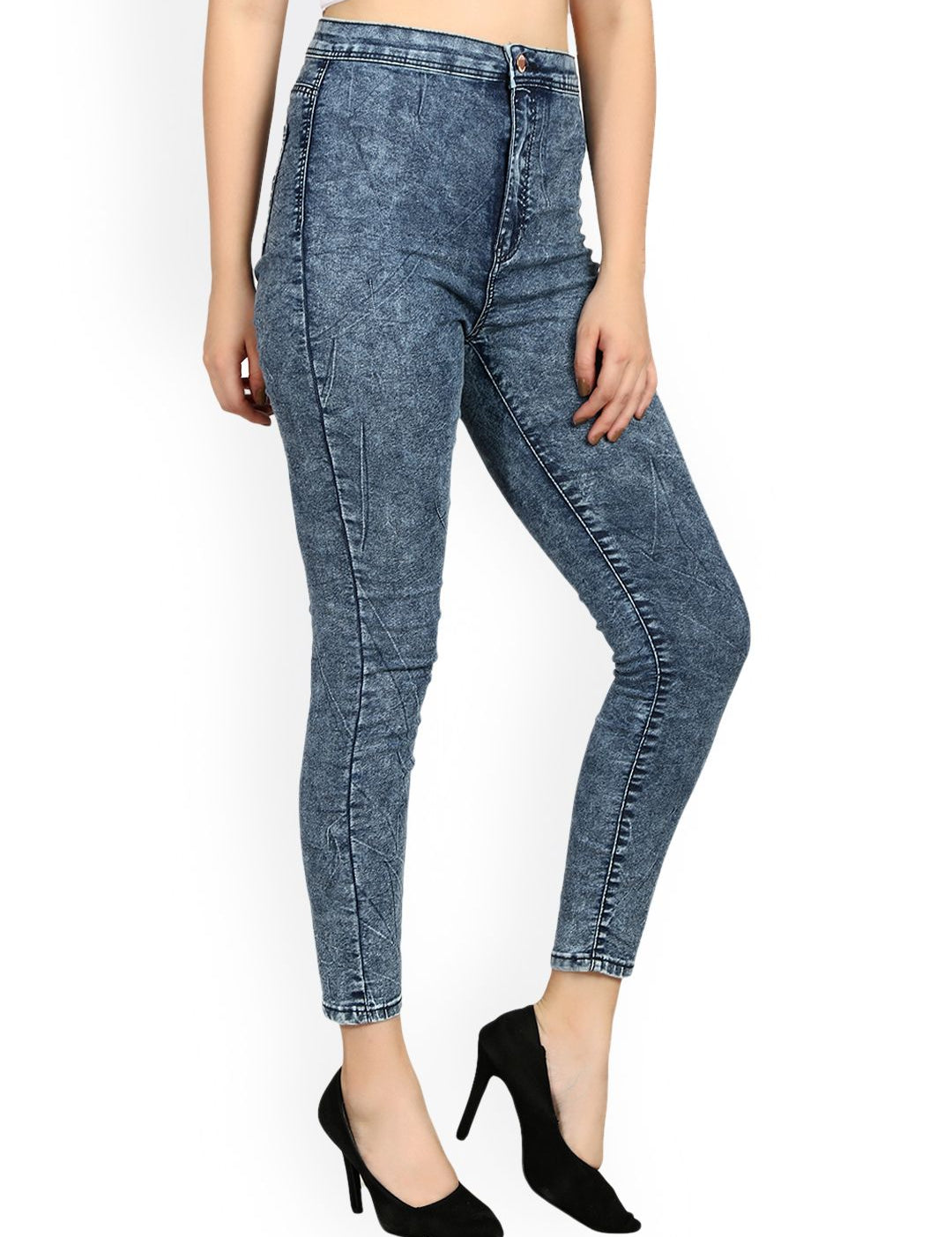 Kotty Women Blue Skinny Fit High-Rise Clean Look Jeans