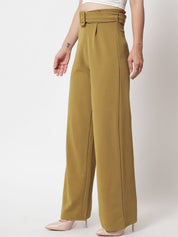 Kotty Women Pack Of 2 Relaxed High-Rise Straight Fit Easy Wash Pleated Trousers