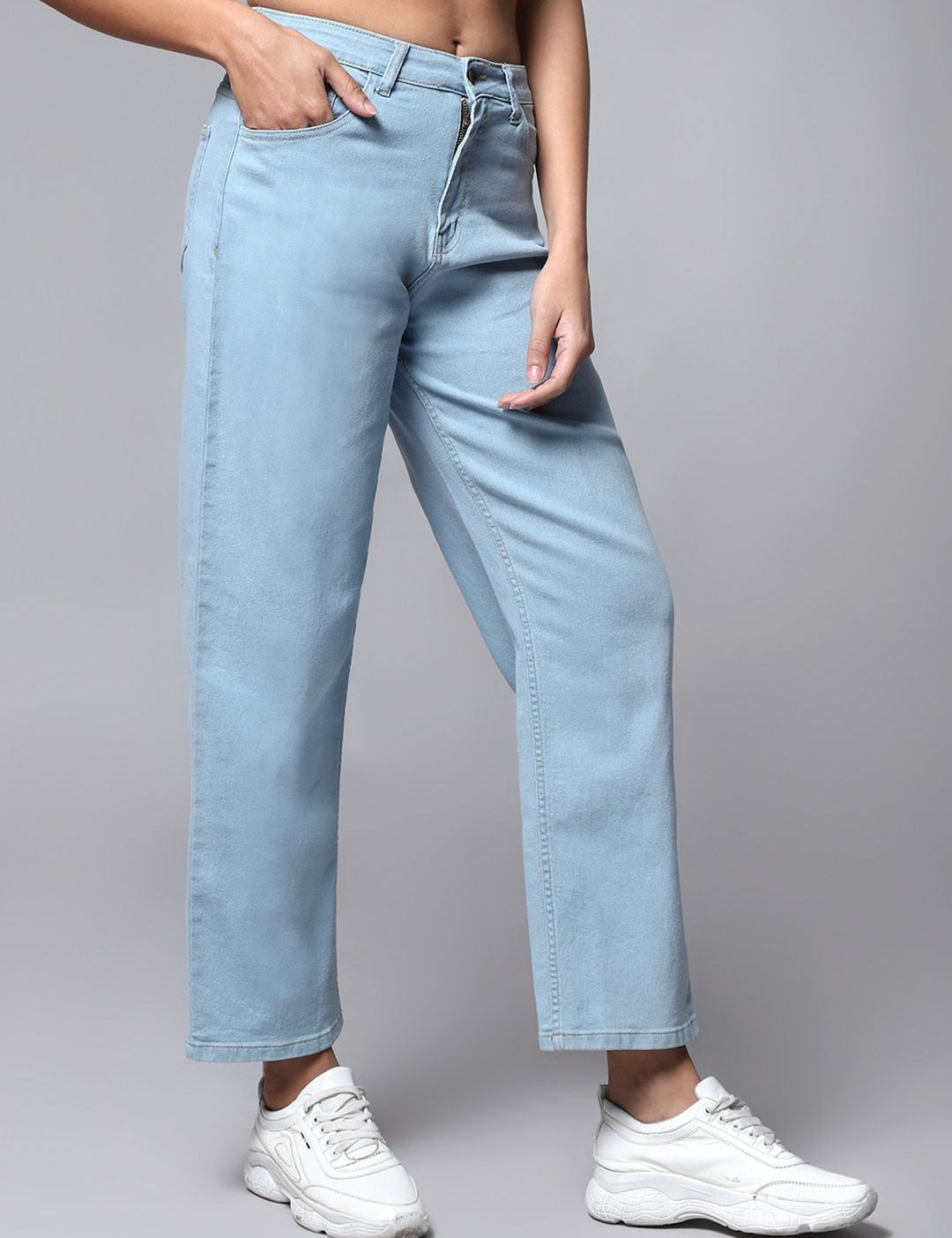 Kotty Women Straight Fit Mid Rise Jeans