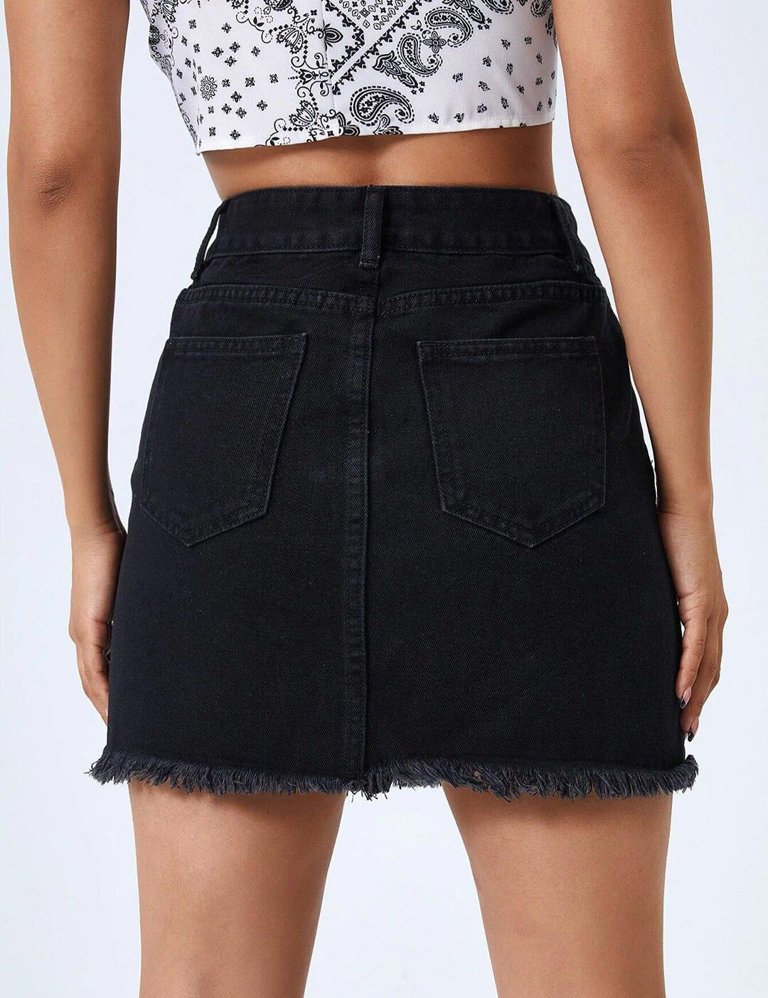 Kotty Denim Mini Pencil Skirt