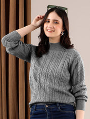 Kotty Women High Neck Pullover Sweater