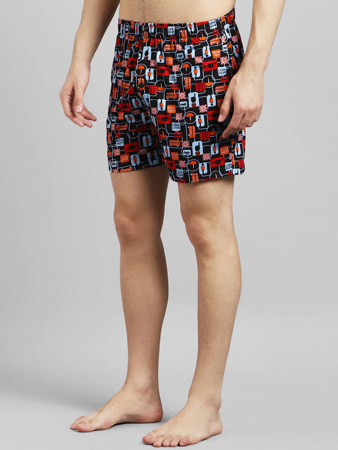 Kotty Men Black & Red Printed Boxers KTTMENSBOXER50S