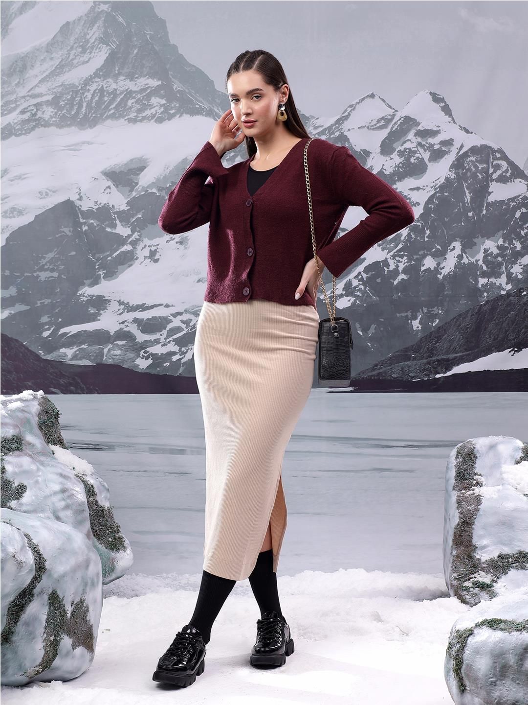 Kotty Women V - Neck Cardigan Sweater