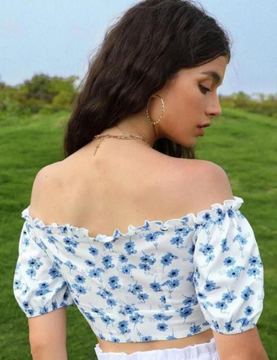 Kotty Women Floral Off-Shoulder Crop Top