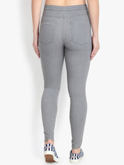 Kotty Women Grey Skinny Fit High-Rise Clean Look Stretchable Jeans