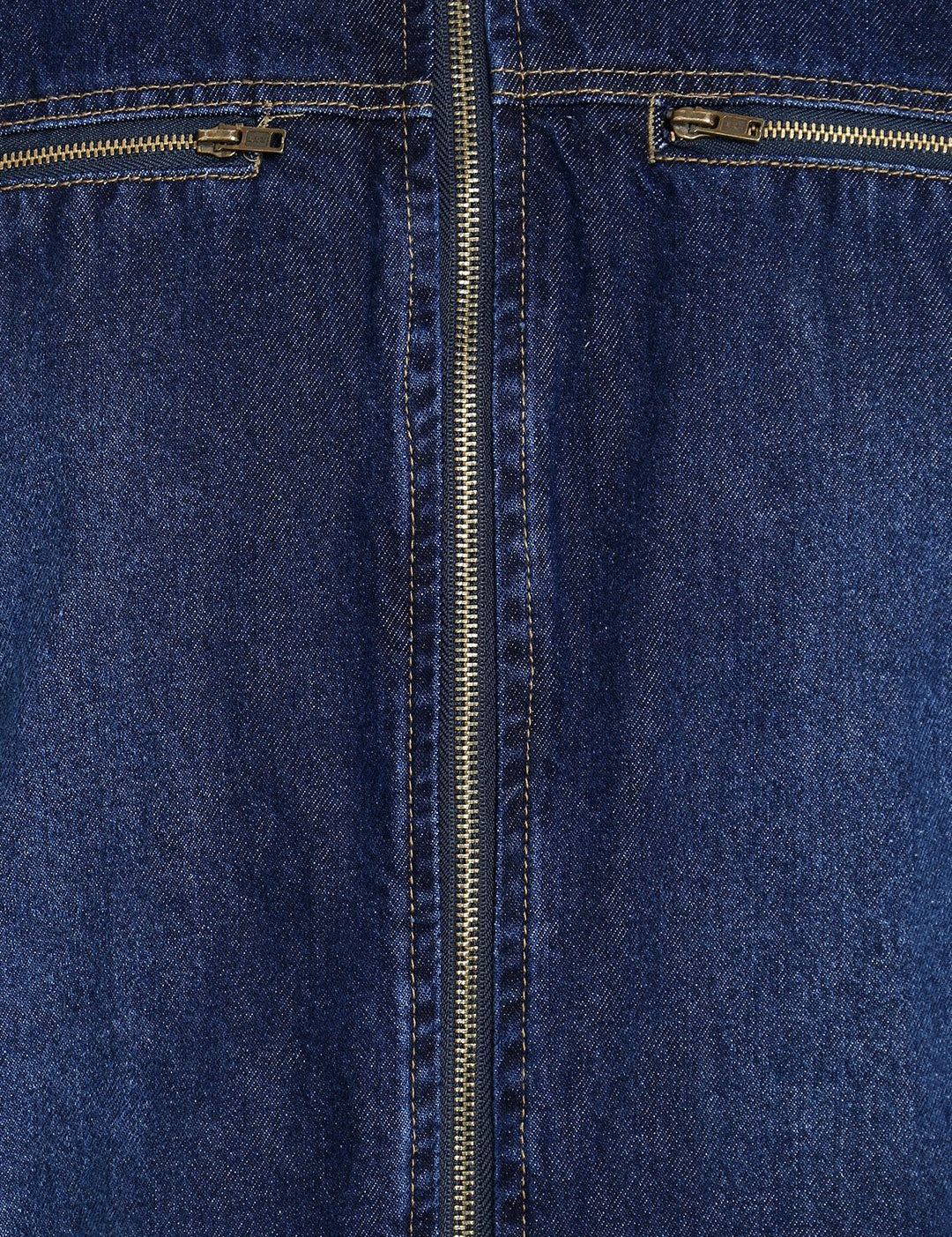 Kotty Men Blue Solid Denim Jacket