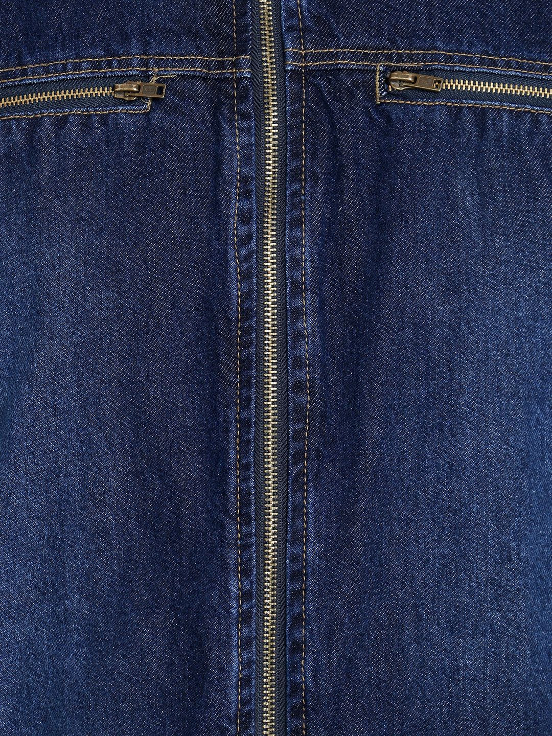 Kotty Men Blue Solid Denim Jacket