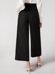 KOTTY BIZwear Women Relaxed Straight Fit High-Rise Easy Wash Trousers