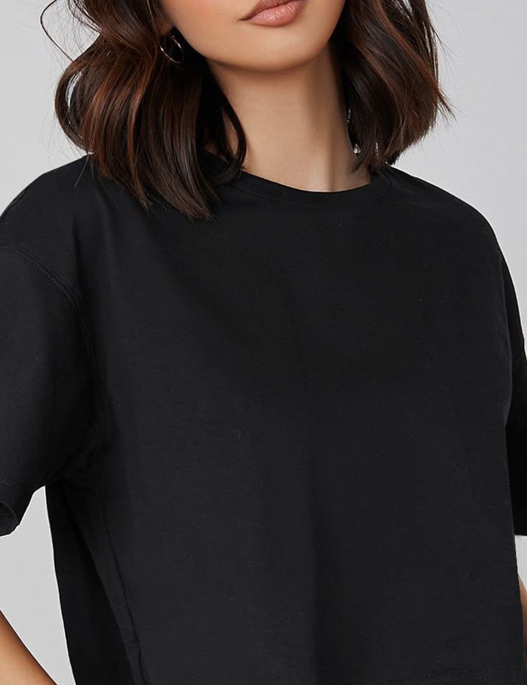 Kotty Round Neck Cotton Oversized T-shirt