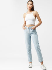 Kotty Women Blue Regular Fit High-Rise Clean Look Jeans