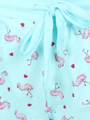 Kotty Women Blue Printed Lounge Shorts KTTSLEEPSHORTS223