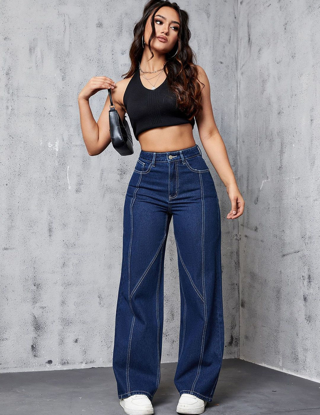 Kotty Women Straight Fit High-Rise Cotton Stretchable Jeans