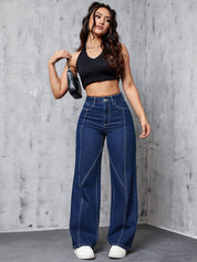 Kotty Women Straight Fit High-Rise Cotton Stretchable Jeans