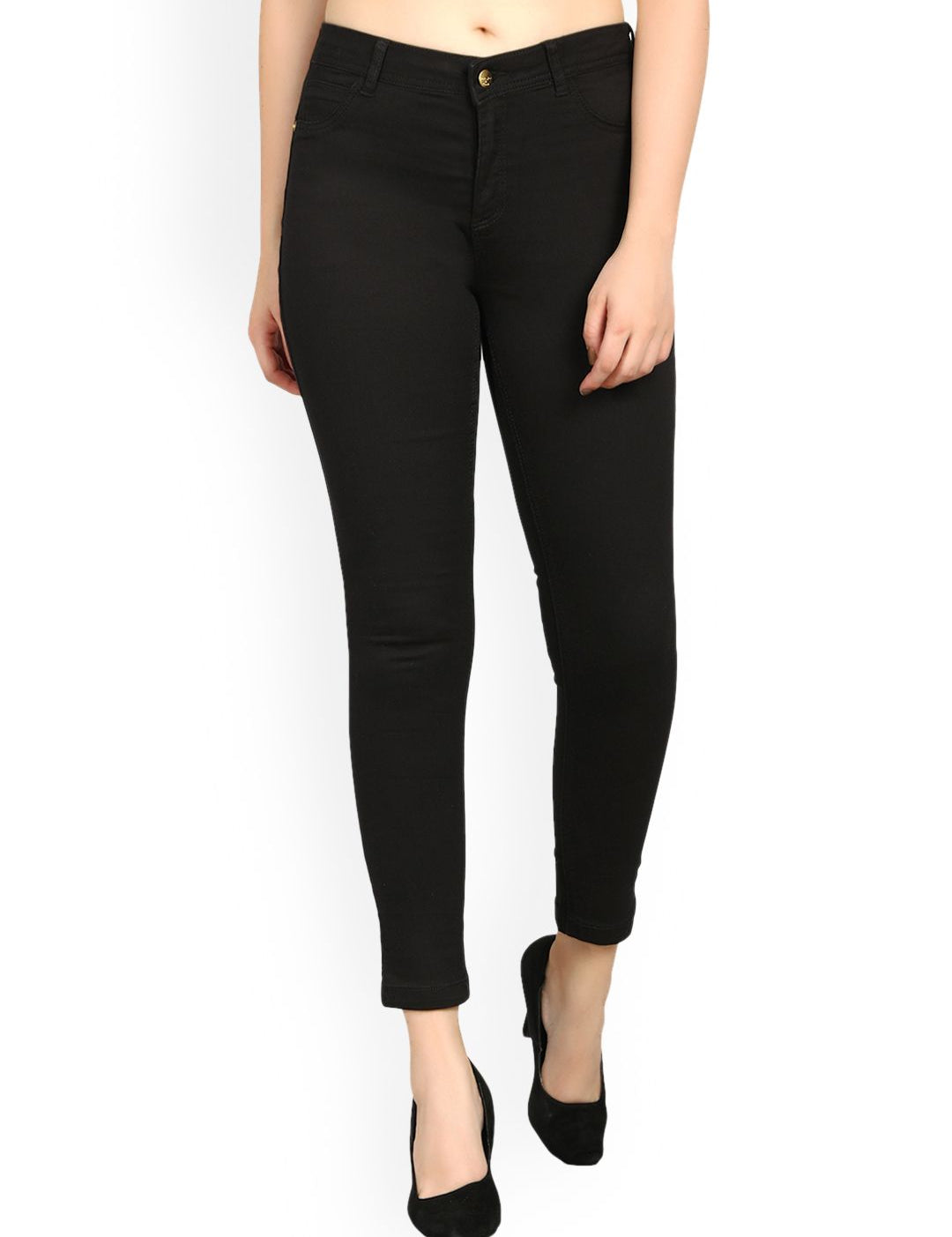 Kotty Women Black Skinny Fit High-Rise Clean Look Jeans