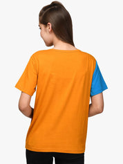 Kotty Women Pack of 2 Colourblocked Round Neck Pure Cotton T-shirts