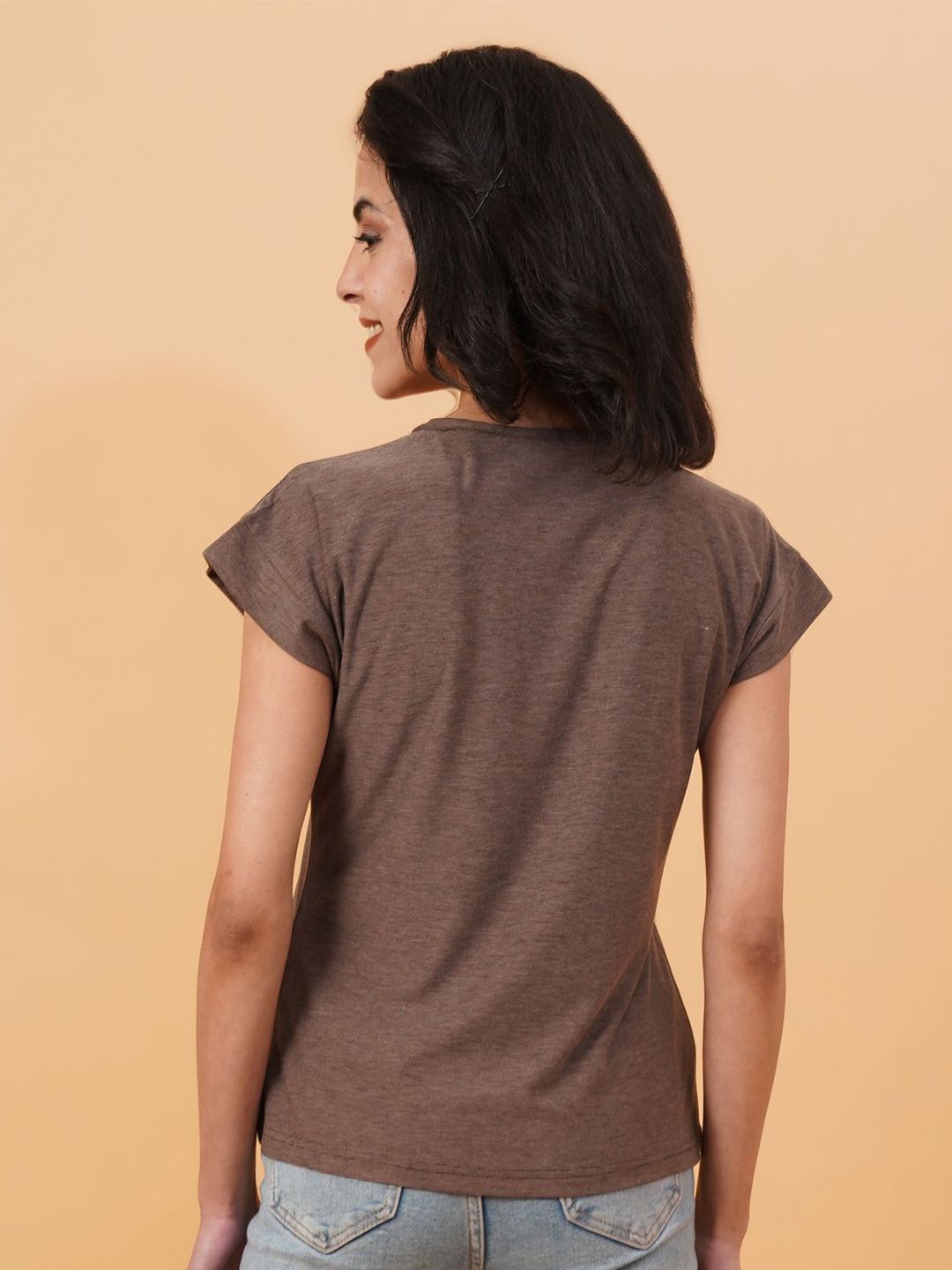 Kotty Women Solid Round Neck T-shirt