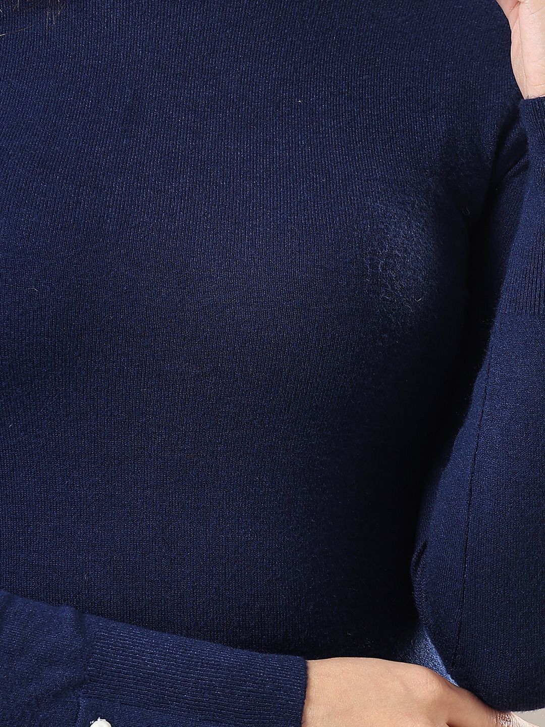 Kotty Women Cotton High Neck Pullover Sweaters