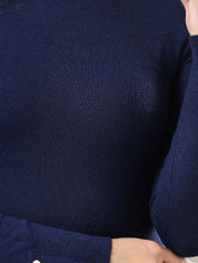 Kotty Women Cotton High Neck Pullover Sweaters
