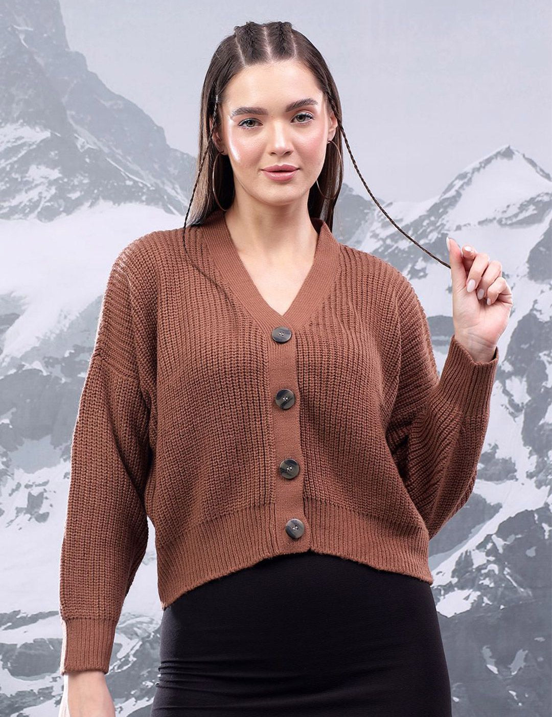 Kotty Women Cotton Crop Sweater