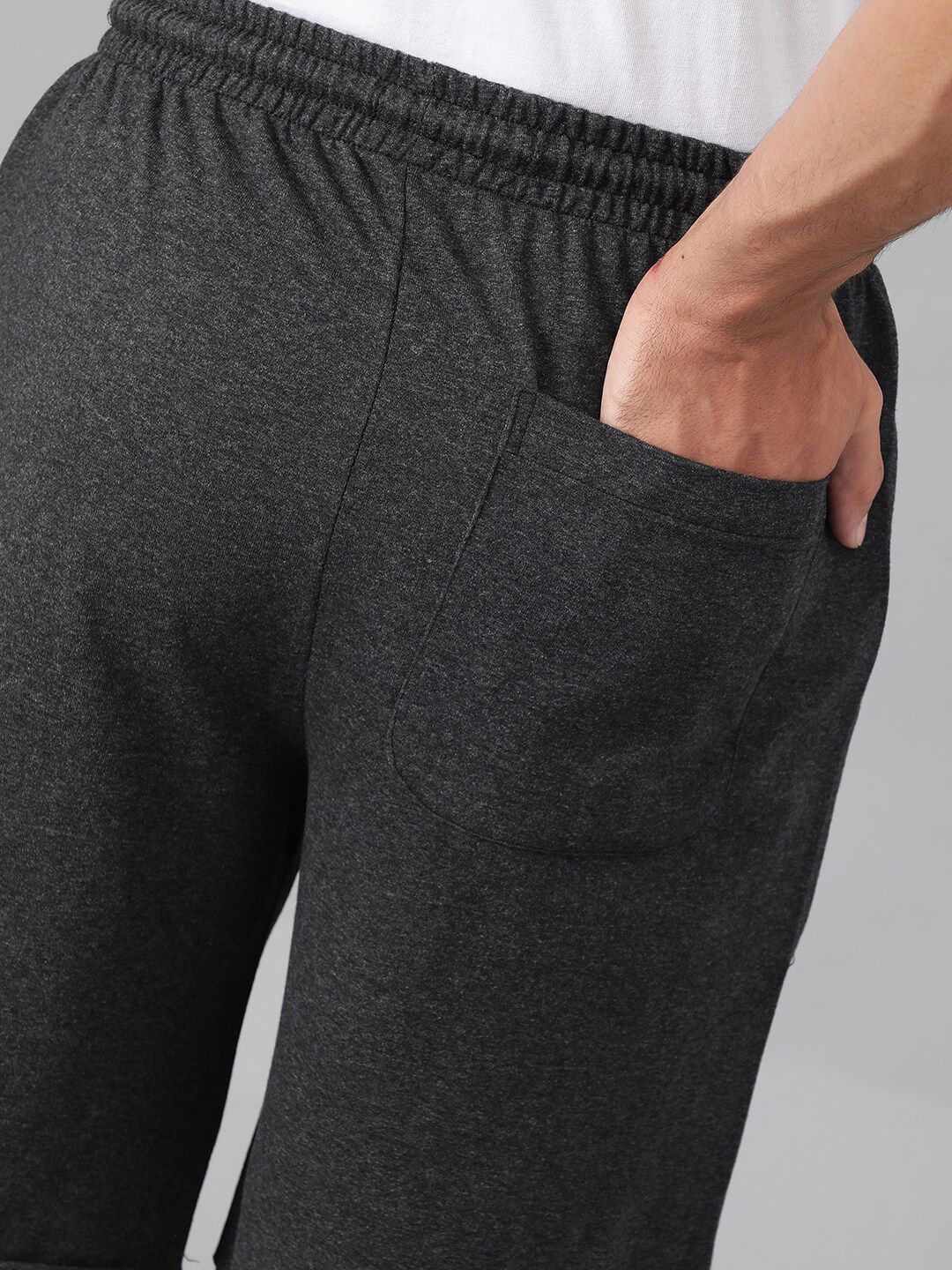 Kotty Dark Grey Men Low-Rise Shorts