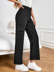 Kotty Women Jean Straight Fit High-Rise Clean Look Cropped Stretchable Jeans