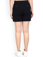 Kotty Women Blue Solid Regular Fit Regular Shorts