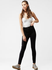 Kotty Women Black Skinny Fit High-Rise Clean Look Jeans