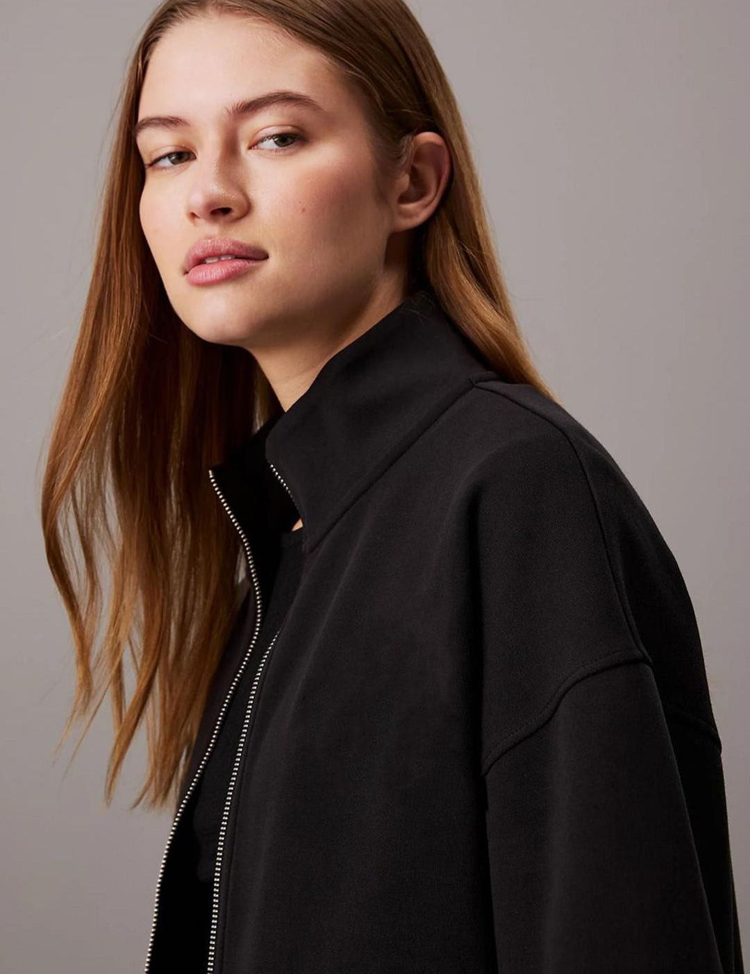 Kotty Women High Neck Front-Open Sweatshirt