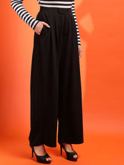 Kotty Women Relaxed Straight Fit Mid-Rise Regular Trousers