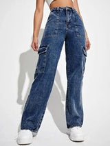 Kotty Women Blue Jean Straight Fit High-Rise Stretchable Jeans