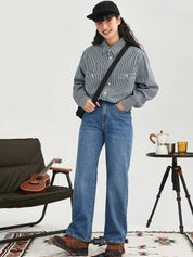 Kotty Women Jean Straight Fit High-Rise Light Fade Stretchable Jeans