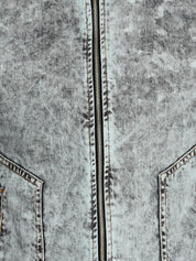 Kotty Men Charcoal Grey Solid Denim Jacket