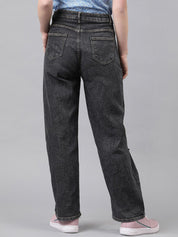 Kotty Women Jean Straight Fit High-Rise Highly Distressed Stretchable Jeans