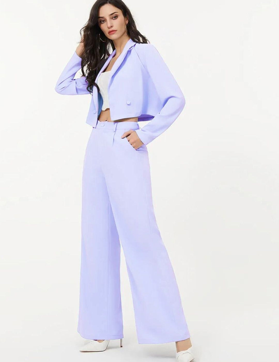 KOTTY BIZwear Crop Blazer & Trousers