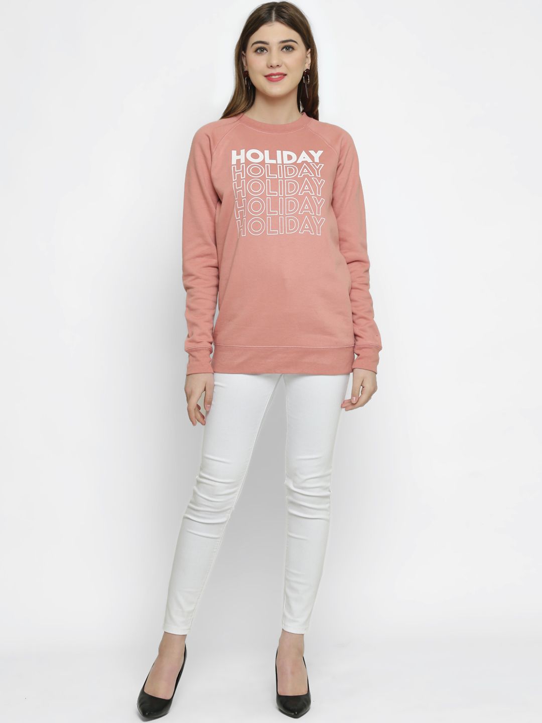 Kotty Women Pink Printed Sweatshirt