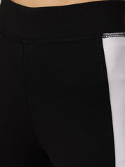 Kotty Women Black & White Coloublocked Tights