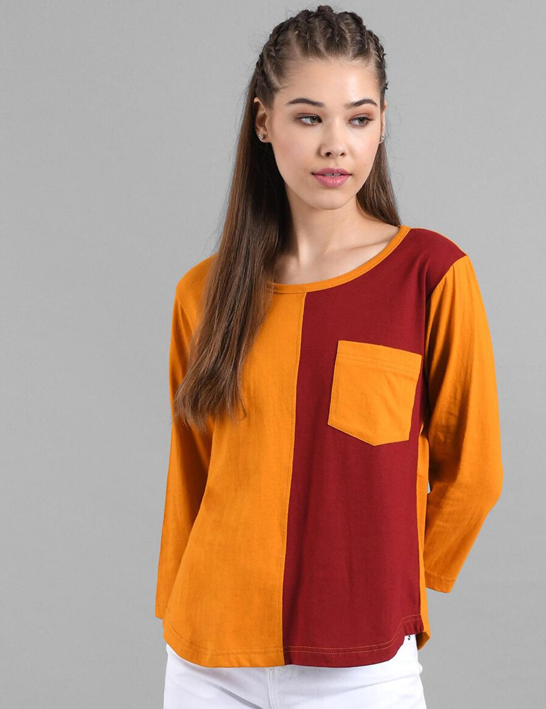 Kotty Colourblocked Round Neck T-shirt