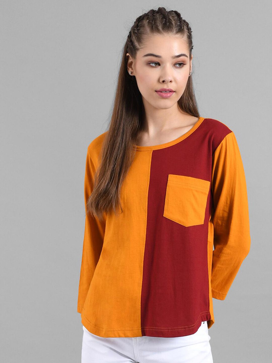 Kotty Colourblocked Round Neck T-shirt