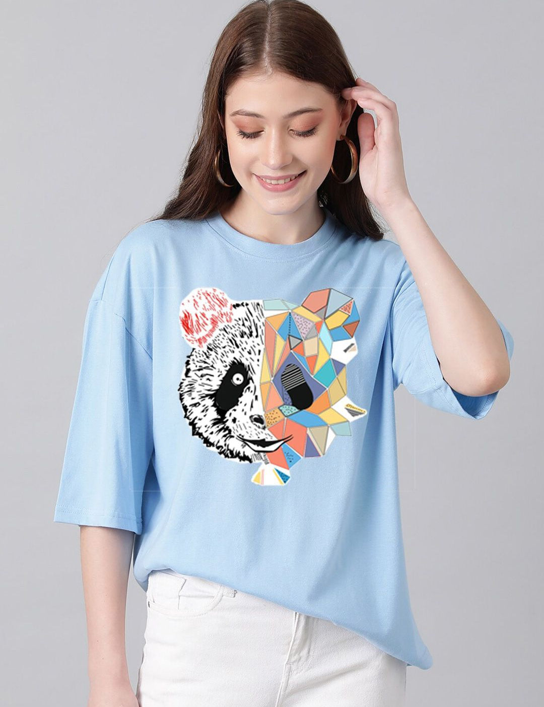 KOTTY Basics Graphic Printed Oversized T-shirt