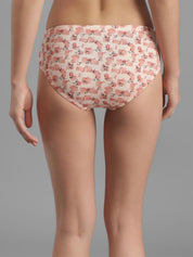 Kotty Women Pack Of 3 Floral Printed Cotton Hipster Briefs