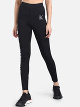 Kotty Women Black & White Printed Tights