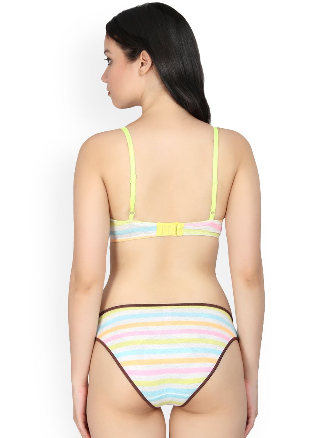 Kotty Women Multicoloured Striped Lingerie Set KTTIW90