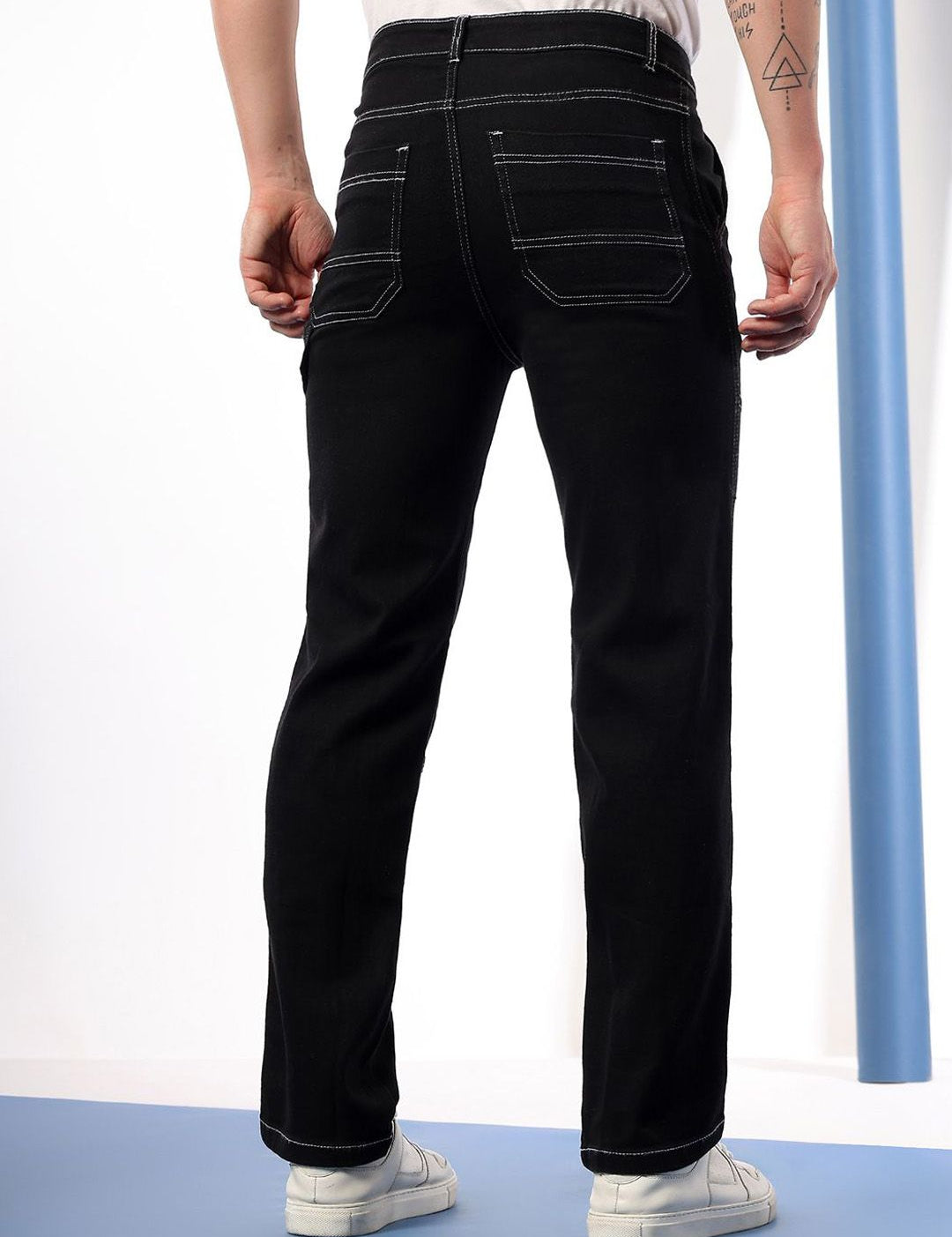 Kotty Men Comfort Regular Fit Mid-Rise Stretchable Jeans 