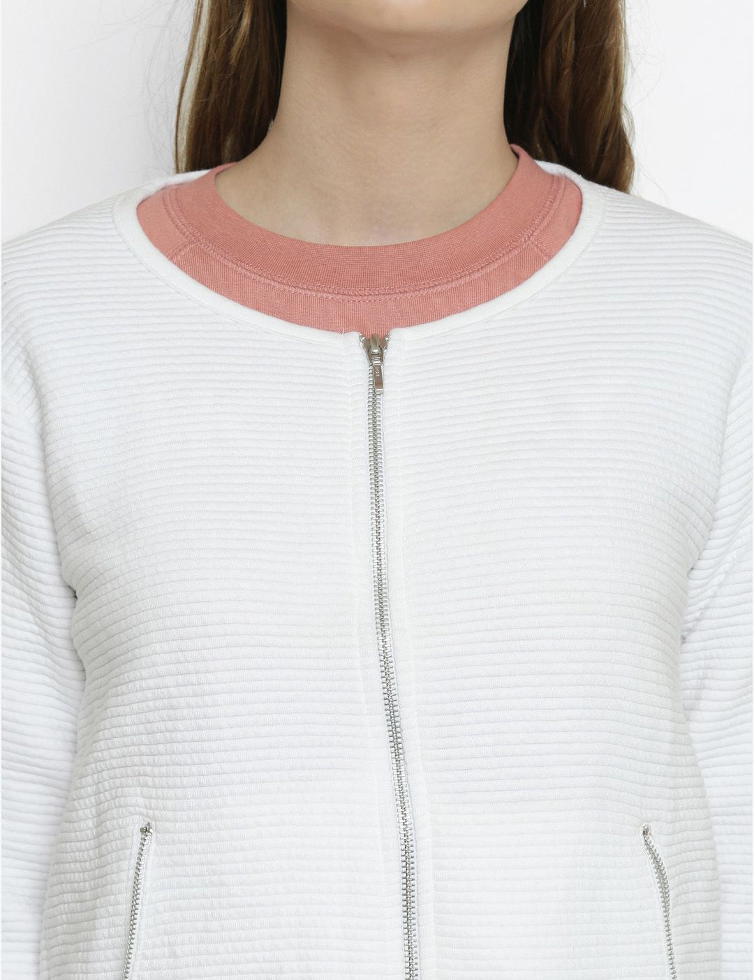 Kotty Women White Solid Tailored Jacket