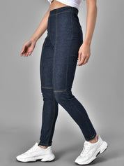 Kotty Women Blue Regular Fit High-Rise Slash Knee Jeans