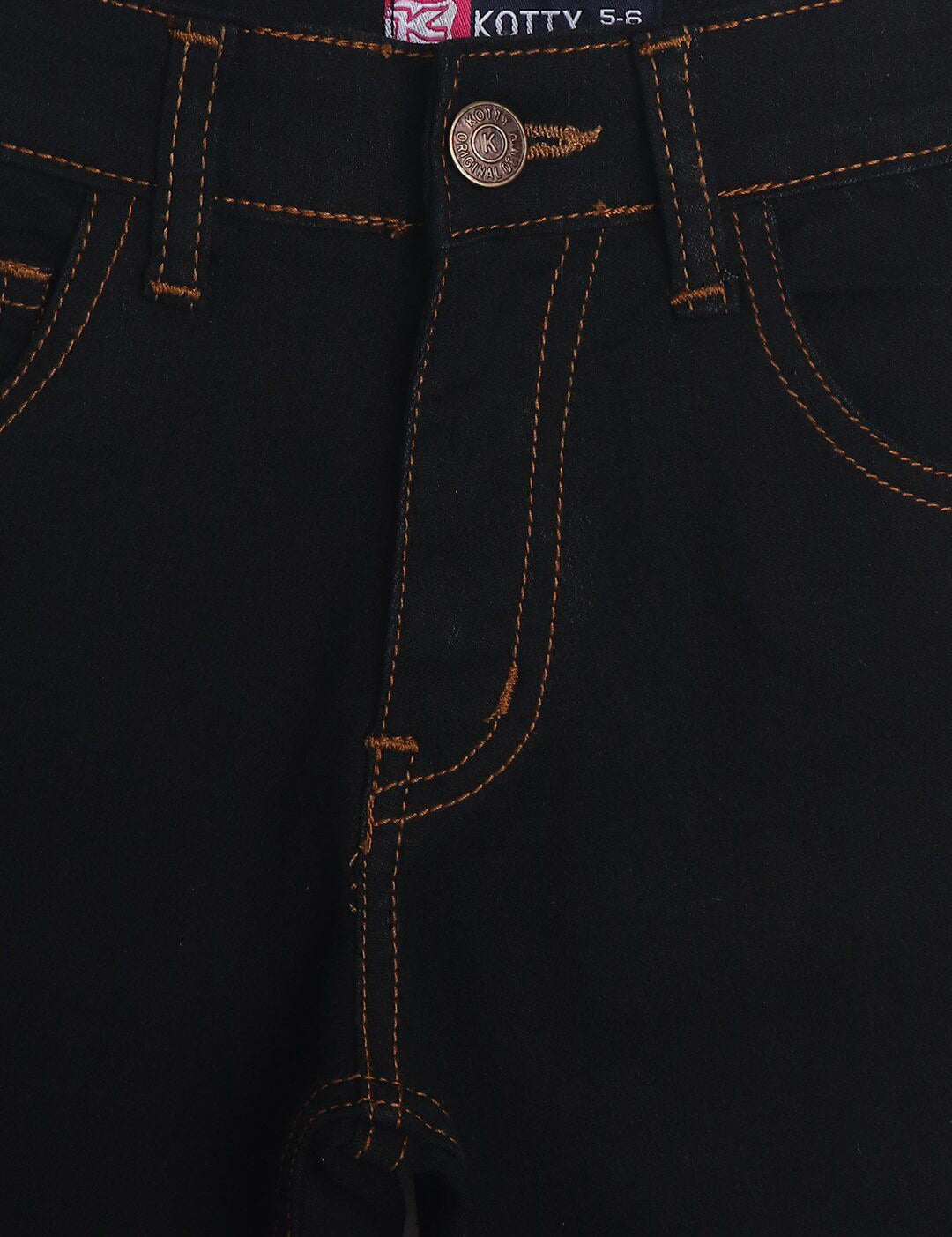 Kotty Girls Black Jean Stretchable Jeans