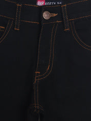 Kotty Girls Black Jean Stretchable Jeans