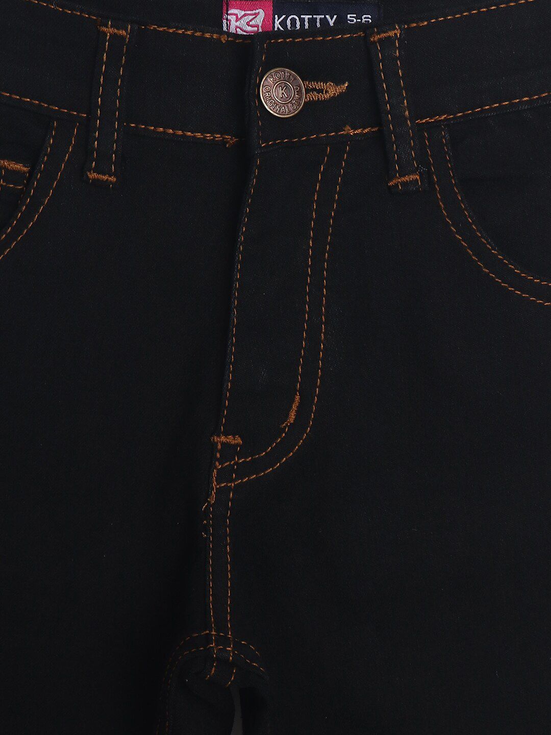 Kotty Girls Black Jean Stretchable Jeans