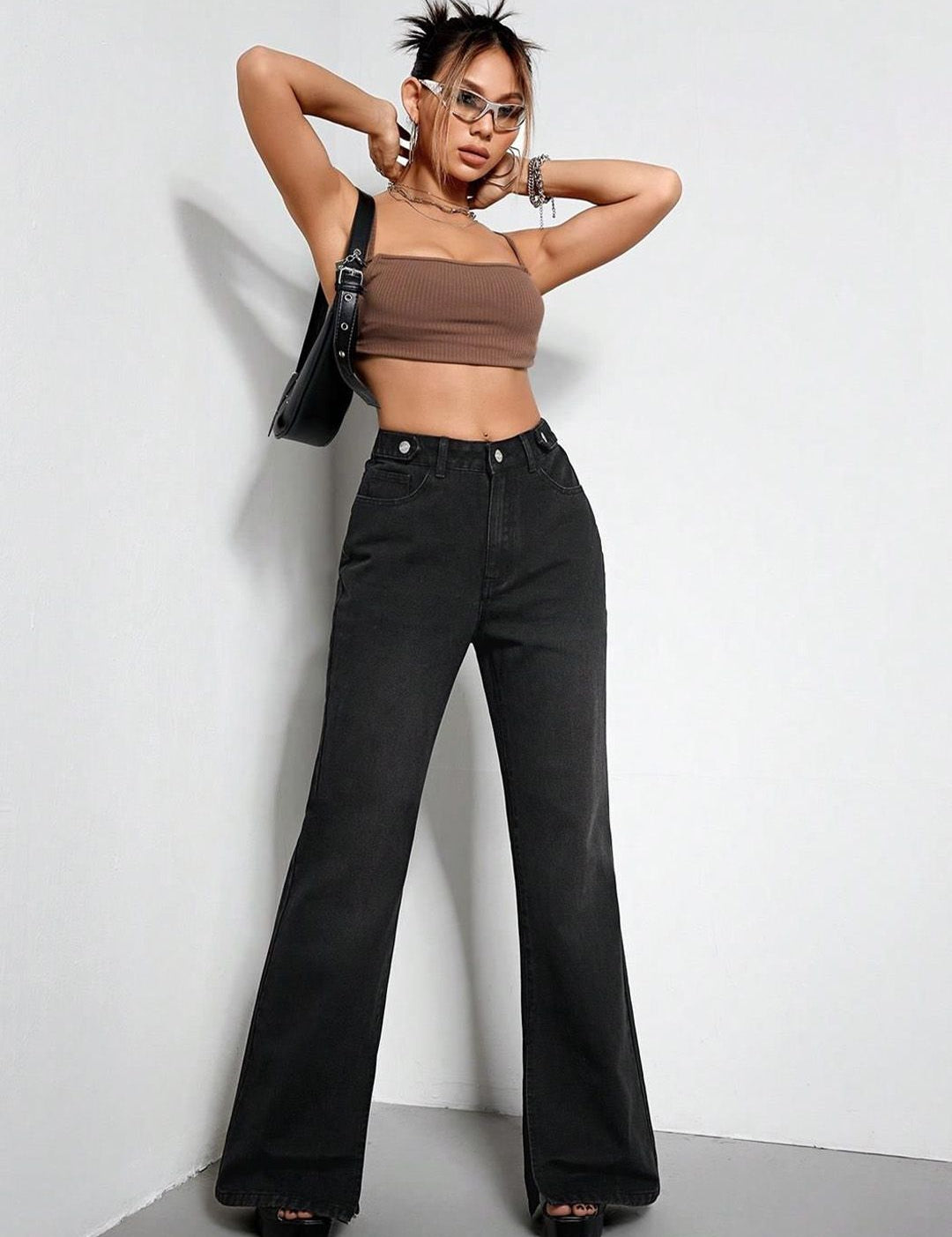 KOTTY Basics Women Flared High-Rise Clean Look Stretchable Jeans