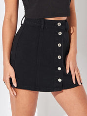 Kotty A-line Mini Denim Skirt